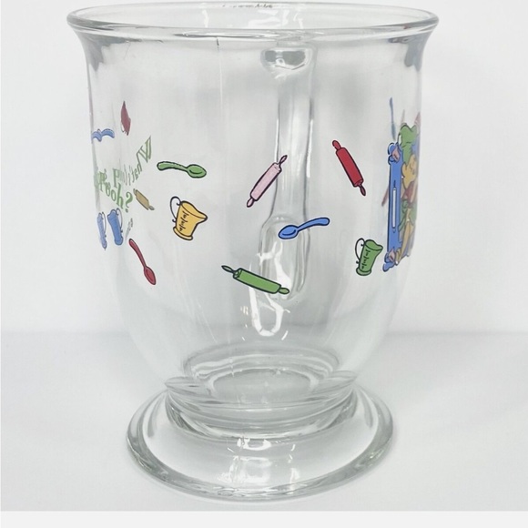 Vintage Disney What's Cooking Pooh? 16oz Footed Mug Anchor Hocking. - Picture 2 of 7